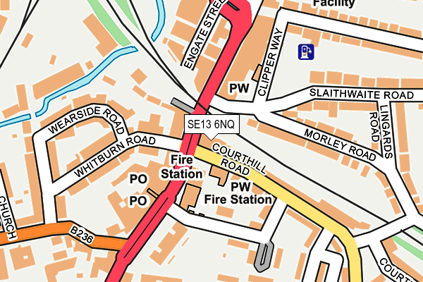 SE13 6NQ map - OS OpenMap – Local (Ordnance Survey)