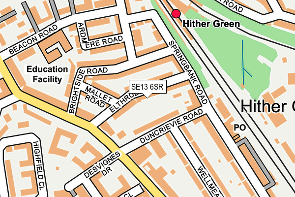 SE13 6SR map - OS OpenMap – Local (Ordnance Survey)