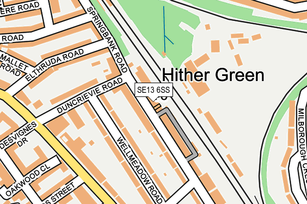 SE13 6SS map - OS OpenMap – Local (Ordnance Survey)