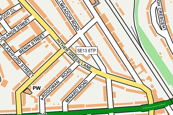 SE13 6TP map - OS OpenMap – Local (Ordnance Survey)