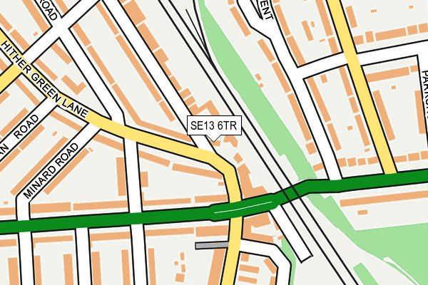 SE13 6TR map - OS OpenMap – Local (Ordnance Survey)