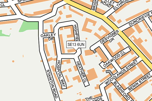 SE13 6UN map - OS OpenMap – Local (Ordnance Survey)