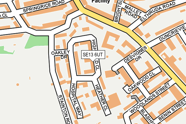 SE13 6UT map - OS OpenMap – Local (Ordnance Survey)