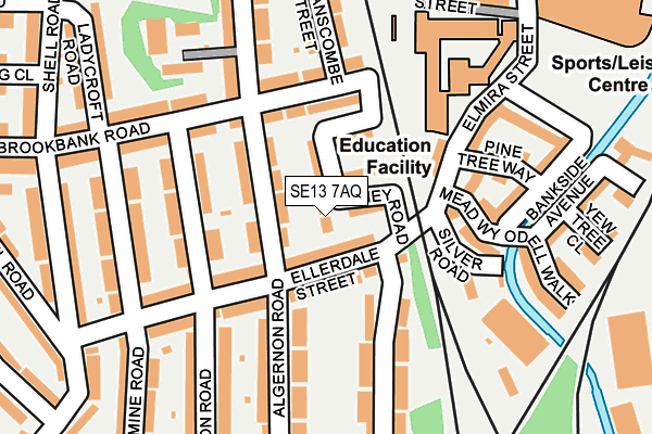 SE13 7AQ map - OS OpenMap – Local (Ordnance Survey)
