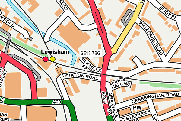 SE13 7BG map - OS OpenMap – Local (Ordnance Survey)