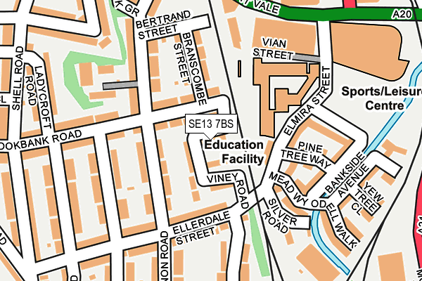 SE13 7BS map - OS OpenMap – Local (Ordnance Survey)