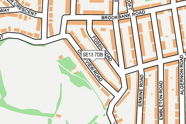SE13 7DB map - OS OpenMap – Local (Ordnance Survey)
