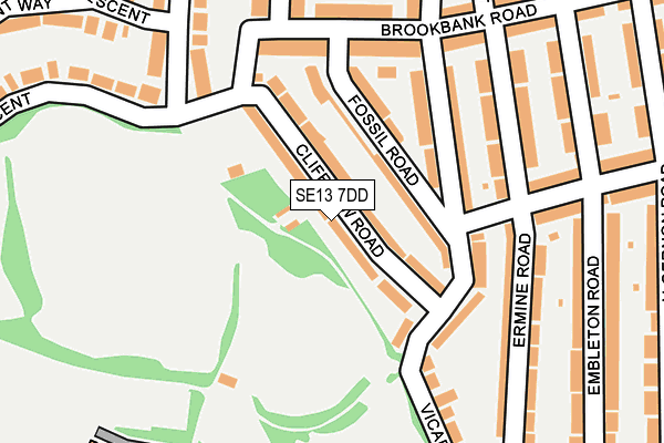 SE13 7DD map - OS OpenMap – Local (Ordnance Survey)