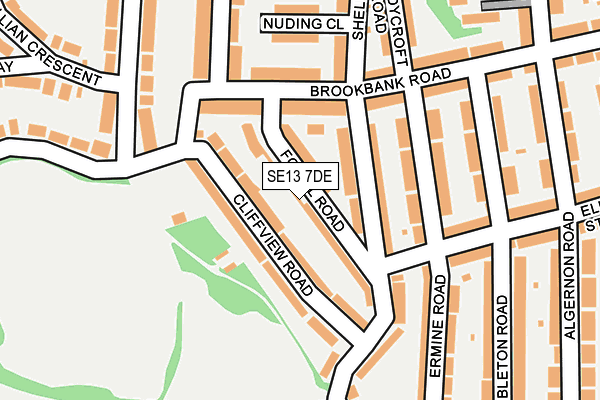SE13 7DE map - OS OpenMap – Local (Ordnance Survey)