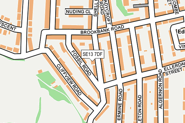 SE13 7DF map - OS OpenMap – Local (Ordnance Survey)