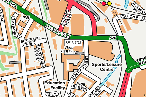 SE13 7DJ map - OS OpenMap – Local (Ordnance Survey)