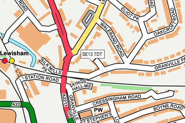 SE13 7DT map - OS OpenMap – Local (Ordnance Survey)