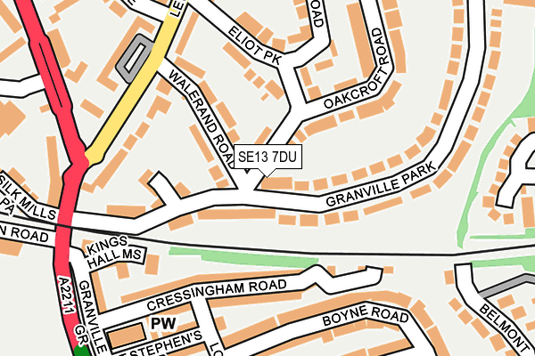SE13 7DU map - OS OpenMap – Local (Ordnance Survey)