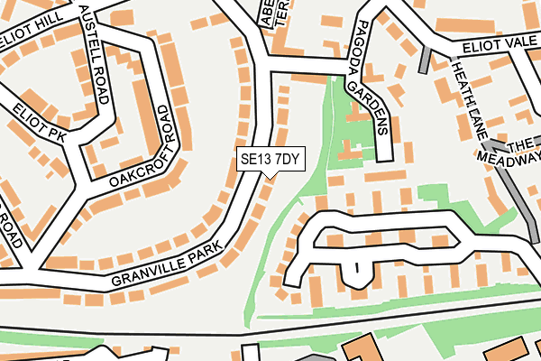 SE13 7DY map - OS OpenMap – Local (Ordnance Survey)
