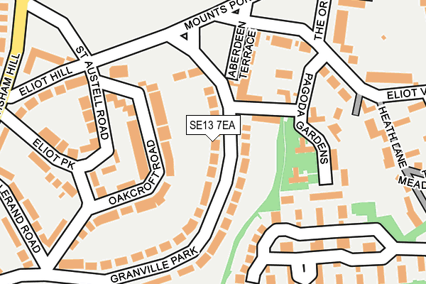 SE13 7EA map - OS OpenMap – Local (Ordnance Survey)