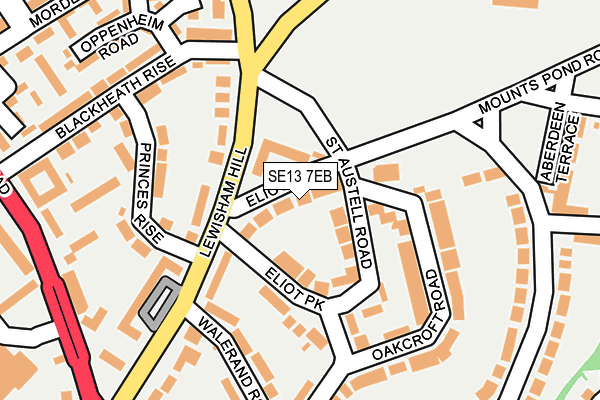 SE13 7EB map - OS OpenMap – Local (Ordnance Survey)