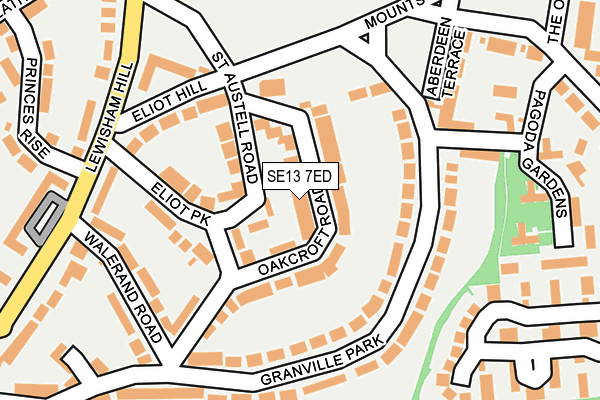 SE13 7ED map - OS OpenMap – Local (Ordnance Survey)