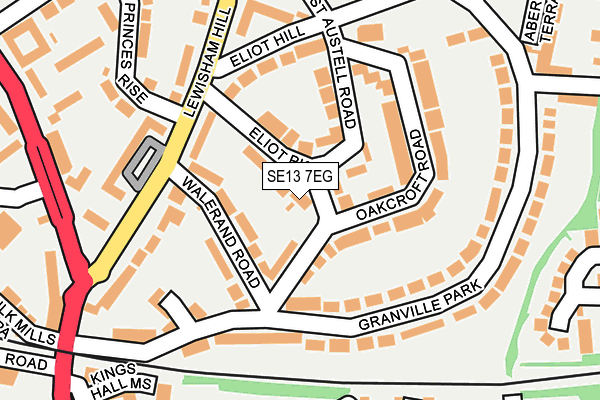 SE13 7EG map - OS OpenMap – Local (Ordnance Survey)