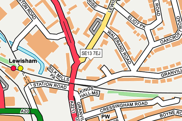 SE13 7EJ map - OS OpenMap – Local (Ordnance Survey)