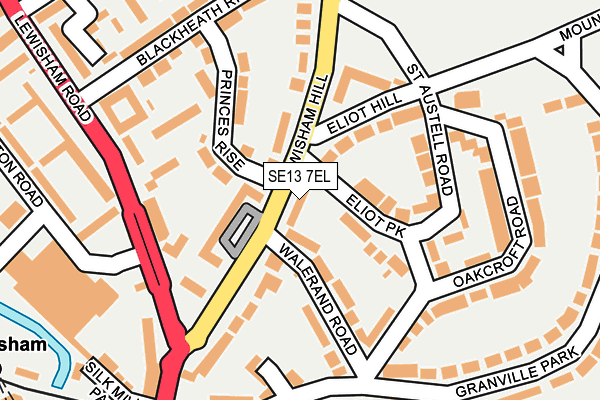 SE13 7EL map - OS OpenMap – Local (Ordnance Survey)
