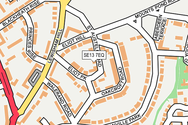 SE13 7EQ map - OS OpenMap – Local (Ordnance Survey)