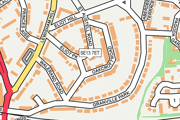 SE13 7ET map - OS OpenMap – Local (Ordnance Survey)