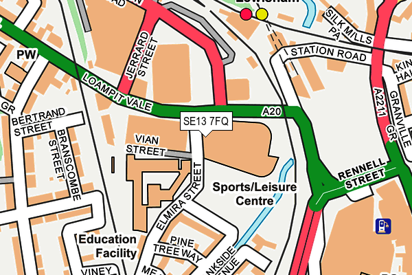 SE13 7FQ map - OS OpenMap – Local (Ordnance Survey)