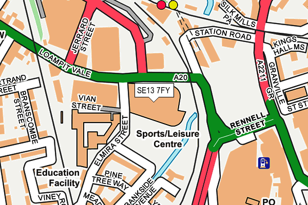 SE13 7FY map - OS OpenMap – Local (Ordnance Survey)