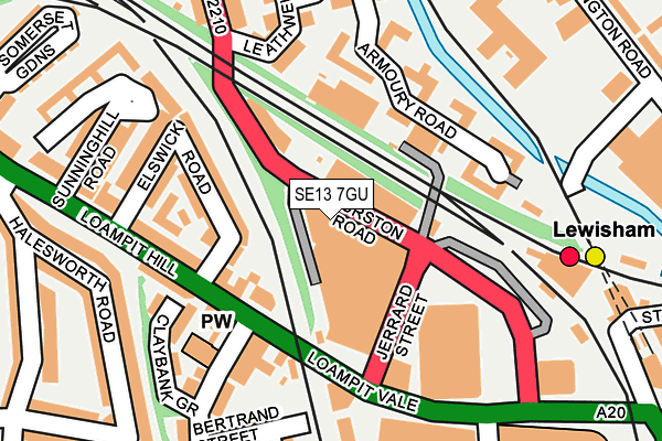 SE13 7GU map - OS OpenMap – Local (Ordnance Survey)