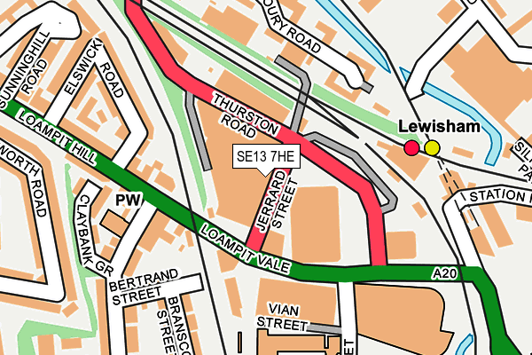 SE13 7HE map - OS OpenMap – Local (Ordnance Survey)