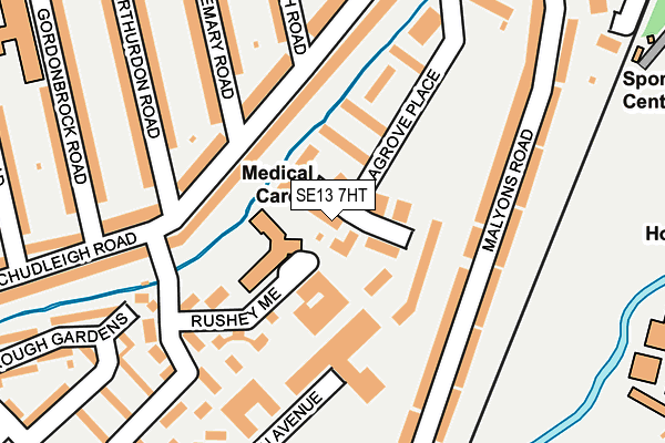 SE13 7HT map - OS OpenMap – Local (Ordnance Survey)