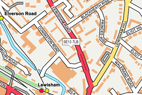 SE13 7LB map - OS OpenMap – Local (Ordnance Survey)