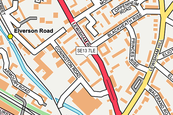 SE13 7LE map - OS OpenMap – Local (Ordnance Survey)