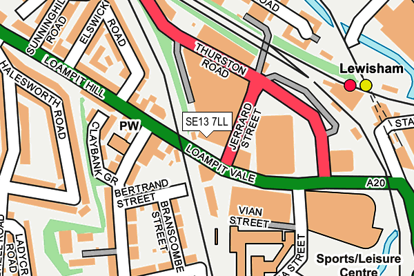SE13 7LL map - OS OpenMap – Local (Ordnance Survey)