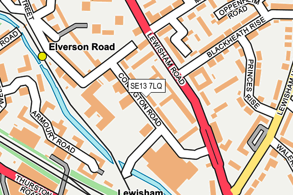SE13 7LQ map - OS OpenMap – Local (Ordnance Survey)
