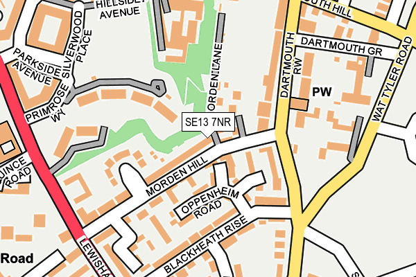 SE13 7NR map - OS OpenMap – Local (Ordnance Survey)