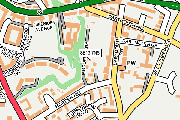 SE13 7NS map - OS OpenMap – Local (Ordnance Survey)