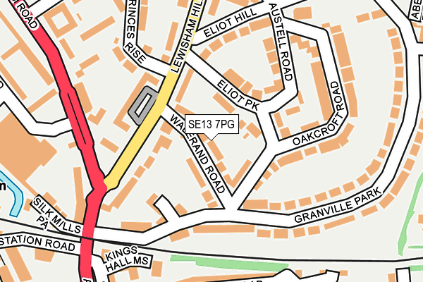 SE13 7PG map - OS OpenMap – Local (Ordnance Survey)