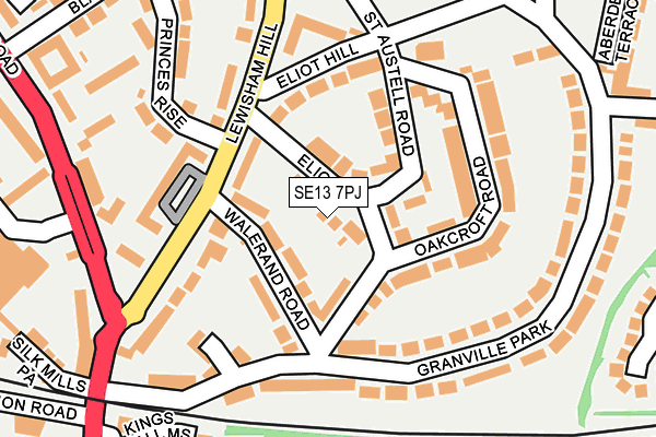 SE13 7PJ map - OS OpenMap – Local (Ordnance Survey)