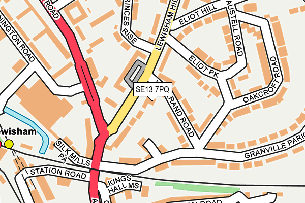 SE13 7PQ map - OS OpenMap – Local (Ordnance Survey)
