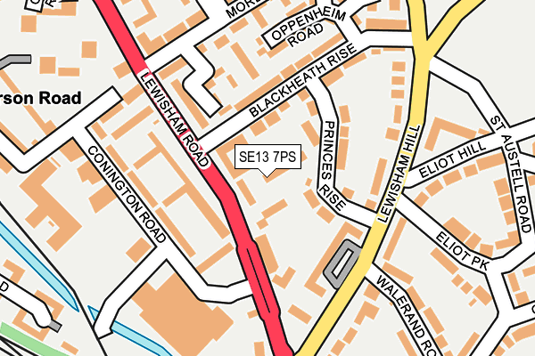 SE13 7PS map - OS OpenMap – Local (Ordnance Survey)