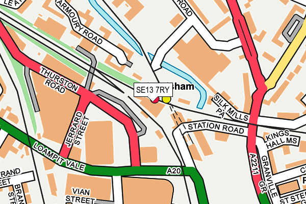 SE13 7RY map - OS OpenMap – Local (Ordnance Survey)