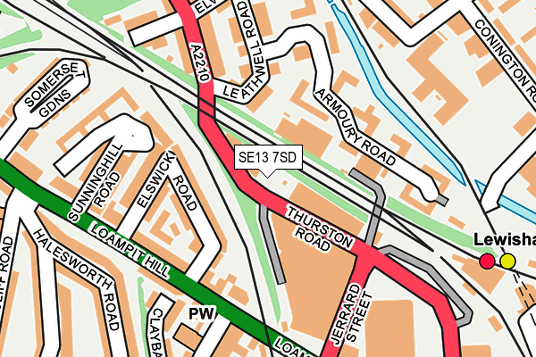 SE13 7SD map - OS OpenMap – Local (Ordnance Survey)