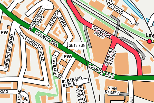 SE13 7SN map - OS OpenMap – Local (Ordnance Survey)
