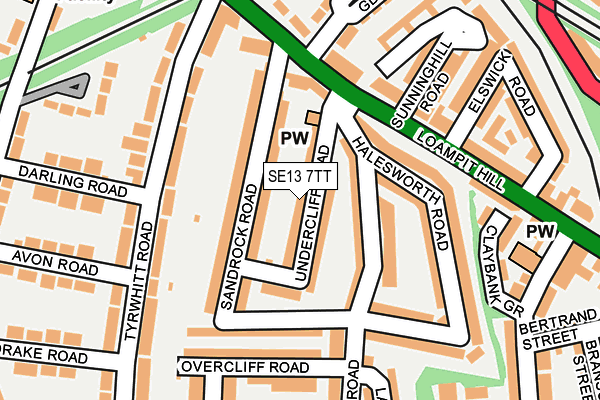 SE13 7TT map - OS OpenMap – Local (Ordnance Survey)