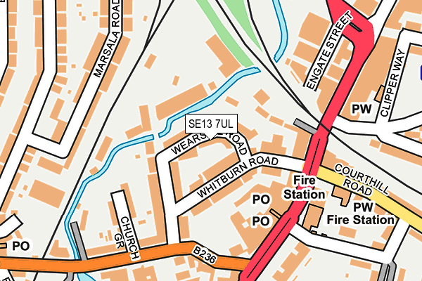 SE13 7UL map - OS OpenMap – Local (Ordnance Survey)