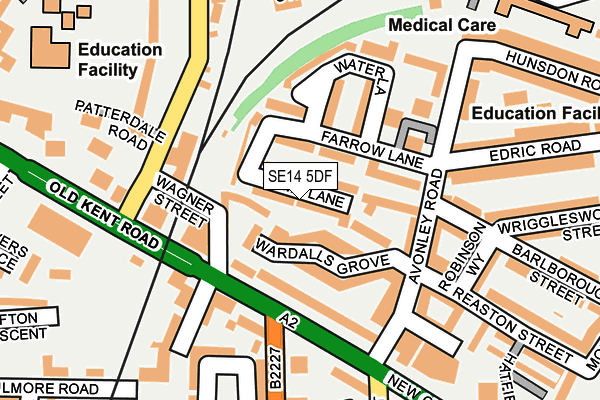 SE14 5DF map - OS OpenMap – Local (Ordnance Survey)