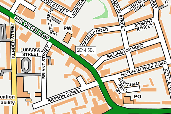 Map of NEW CROSS EXPRESS LTD at local scale