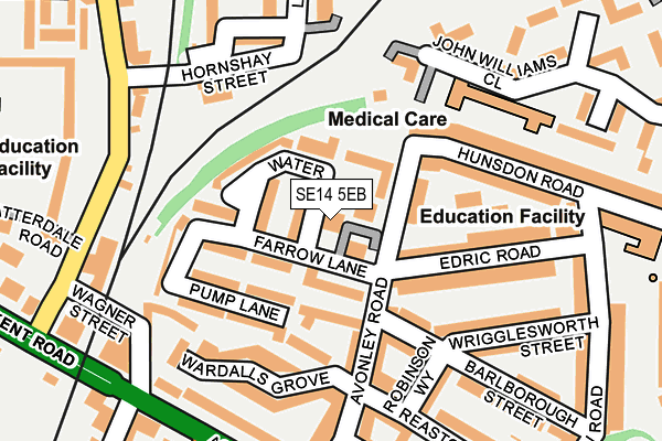SE14 5EB map - OS OpenMap – Local (Ordnance Survey)