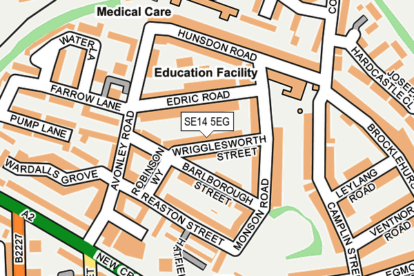 SE14 5EG map - OS OpenMap – Local (Ordnance Survey)